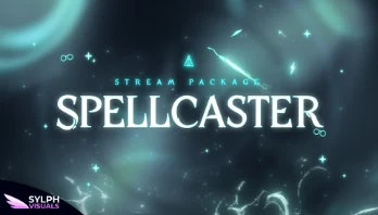 Spellcaster stream overlay artwork by SylphVisuals
