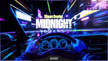 Midnight stream overlay artwork by Kron